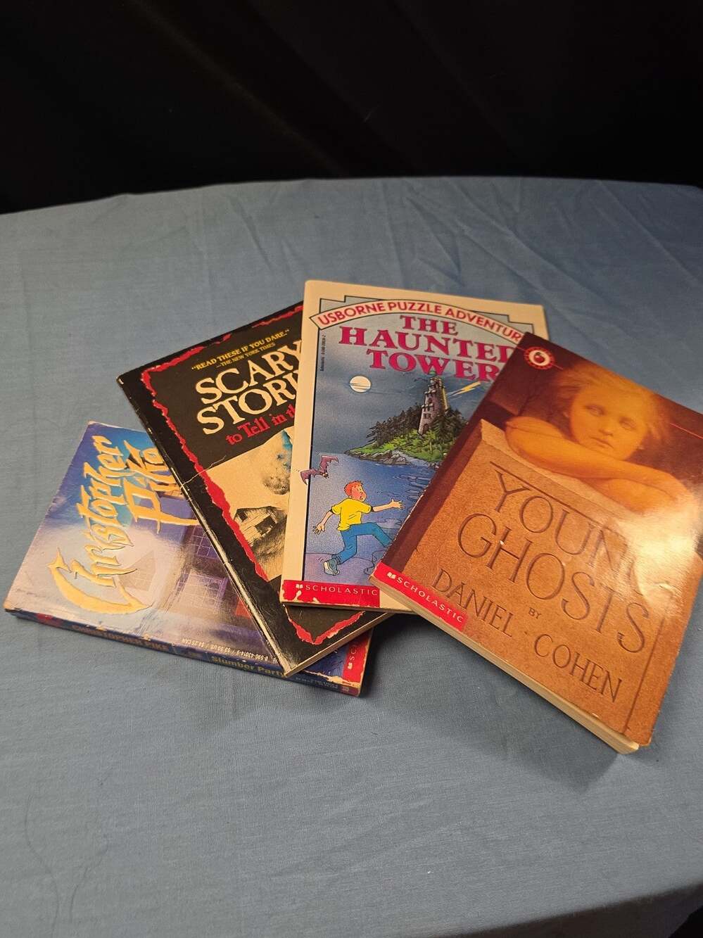 Vintage Childrens Horror & Puzzle Book Lot 90s Scholastic Christopher Pike...